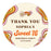 Set of 40 Custom Round Sweet 16 Thank You Favor Stickers-Set of 40-Andaz Press-Retro-