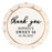 Set of 40 Custom Round Sweet 16 Thank You Favor Stickers-Set of 40-Andaz Press-Rose Gold Geometric-