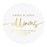 Set of 40 Round Clear Custom Wedding Return Address Labels with Gold Ink-Set of 40-Andaz Press-The Future Mr. & Mrs.-