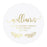 Set of 40 Round Clear Custom Wedding Return Address Labels with Gold Ink-Set of 40-Andaz Press-The Future Mr. & Mrs.-