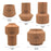 Set of 5 Ceramic Totem Minimalist Ceramic Vases-Set of 5-Koyal Wholesale-Terracotta-