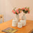 Set of 5 Modern Ceramic Bud Vases Small & Tall Vases-Set of 5-Koyal Wholesale-White/Stone White-