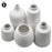 Set of 5 Modern Ceramic Bud Vases Small & Tall Vases-Set of 5-Koyal Wholesale-White/Stone White-