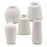Set of 5 Modern Ceramic Bud Vases Small & Tall Vases-Set of 5-Koyal Wholesale-White/Stone White-