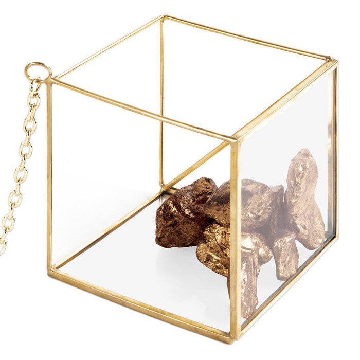 Set of 6 Assorted Geometric Metal Hanging Air Planters-Set of 6-Koyal Wholesale-