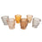 Set of 6 Earth Tone Vintage Glass Candle Holder Bulk Pack-Koyal Wholesale-Set of 1 (6 PC)-