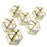 Set of 6 Geometric Votive Candle Holders-Set of 6-Koyal Wholesale-Gold-