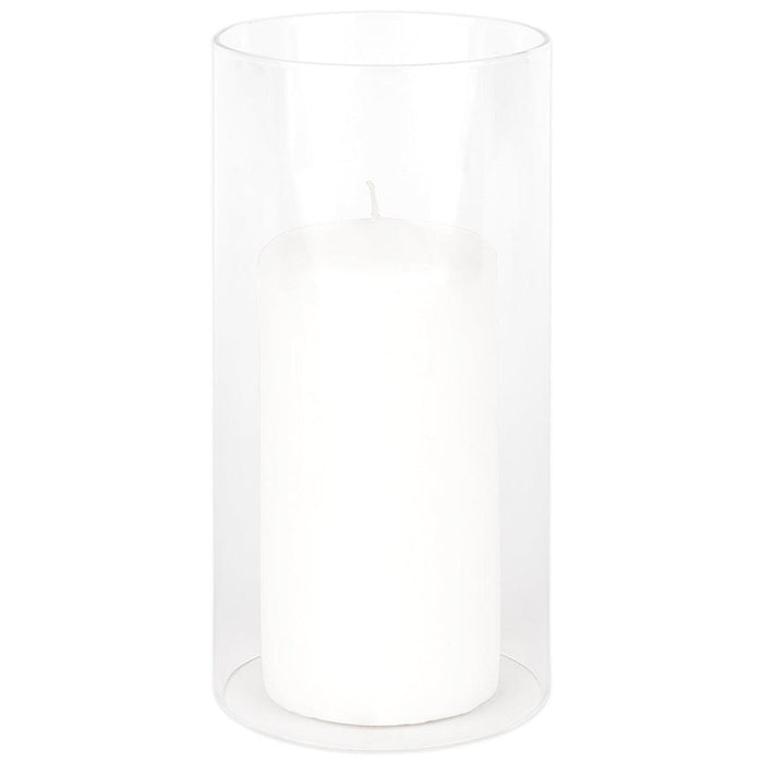 Set of 6 Glass Candle Covers, Chimney Glass Tube Covers for Taper & Pillar Candles-Set of 6-Koyal Wholesale-2.6" x 10"-
