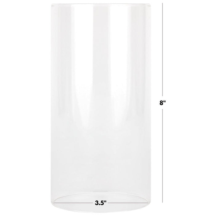 Set of 6 Glass Candle Covers, Chimney Glass Tube Covers for Taper & Pillar Candles-Set of 6-Koyal Wholesale-2.6" x 10"-