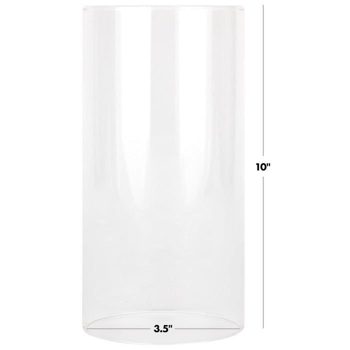 Set of 6 Glass Candle Covers, Chimney Glass Tube Covers for Taper & Pillar Candles-Set of 6-Koyal Wholesale-2.6" x 10"-