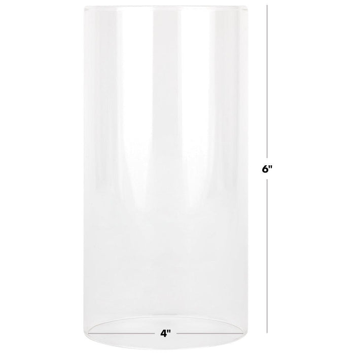 Set of 6 Glass Candle Covers, Chimney Glass Tube Covers for Taper & Pillar Candles-Set of 6-Koyal Wholesale-2.6" x 10"-