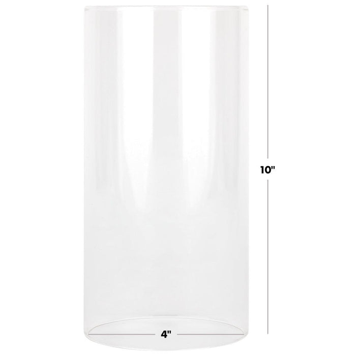 Set of 6 Glass Candle Covers, Chimney Glass Tube Covers for Taper & Pillar Candles-Set of 6-Koyal Wholesale-2.6" x 10"-