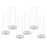 Set of 6 Glass Hurricane Candle Holders-Set of 6-Koyal Wholesale-White-