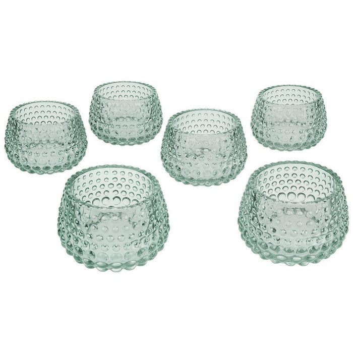 Set of 6 Hobnail Multi-Use Glass Candle Holders-Set of 6-Koyal Wholesale-Clear-