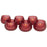 Set of 6 Hobnail Multi-Use Glass Candle Holders-Set of 6-Koyal Wholesale-Red-