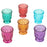 Set of 6 Jewel Tone Vintage Glass Candle Holders-Set of 6-Koyal Wholesale-