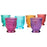 Set of 6 Jewel Tone Vintage Glass Candle Holders-Set of 6-Koyal Wholesale-
