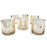 Set of 6 Mercury Glass Cylinder Vase | Short Floating Candle Centerpiece Hurricanes-Set of 6-Koyal Wholesale-Gold-4 x 4-