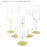 Set of 6 Minimalist Metal Pillar Candle Holders, Modern Candle Holder Plate Set-Set of 6-Koyal Wholesale-Gold-