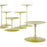Set of 6 Minimalist Metal Pillar Candle Holders, Modern Candle Holder Plate Set-Set of 6-Koyal Wholesale-Gold-