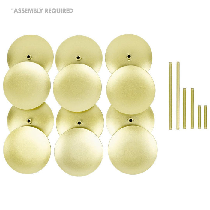 Set of 6 Minimalist Metal Pillar Candle Holders, Modern Candle Holder Plate Set-Set of 6-Koyal Wholesale-Gold-