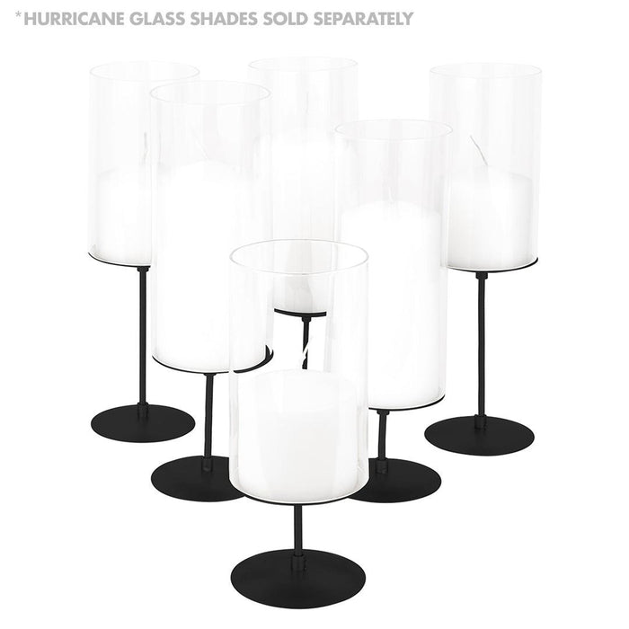 Set of 6 Minimalist Metal Pillar Candle Holders, Modern Candle Holder Plate Set-Set of 6-Koyal Wholesale-Gold-