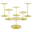Set of 6 Minimalist Metal Pillar Candle Holders, Modern Candle Holder Plate Set-Set of 6-Koyal Wholesale-Gold-