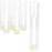 Set of 6 Minimalist Taper Candle Holders with Hurricane Glass for Weddings Centerpieces-Set of 6-Koyal Wholesale-
