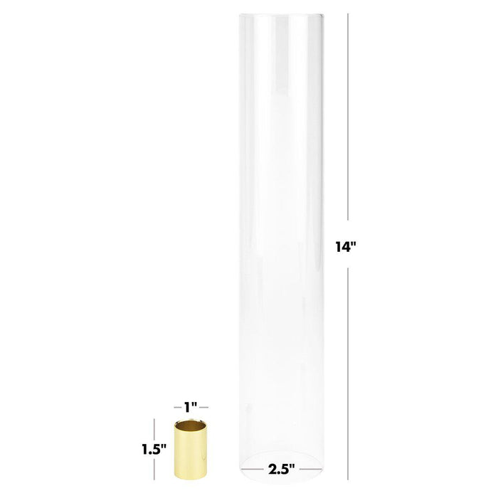 Set of 6 Minimalist Taper Candle Holders with Hurricane Glass for Weddings Centerpieces-Set of 6-Koyal Wholesale-