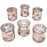 Set of 6 Modern Geometric Votive Candle Holders-Set of 6-Koyal Wholesale-Gold-