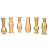 Set of 6 Modern Metal Bud Vases-Set of 6-Koyal Wholesale-Gold-