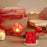 Set of 6 Modern Multifaceted Glass Candle Holders-Set of 6-Koyal Wholesale-Red-