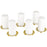 Set of 6 Pillar Candle Holders Iron Plate-Set of 6-Koyal Wholesale-Gold-