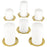 Set of 6 Pillar Candle Holders Iron Plate-Set of 6-Koyal Wholesale-Gold-