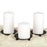 Set of 6 Pillar Candle Holders Iron Plate-Set of 6-Koyal Wholesale-Gold-