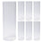Set of 6 Ribbed Clear Hurricane Glass Cylinder Candleholder Chimney Tube-Set of 6-Koyal Wholesale-3" x 10"-