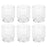 Set of 6 Ribbed Glass Votive Candle Holders - Aesthetic Decor & Candle Holders for Table Centerpiece-Set of 6-Koyal Wholesale-Clear-