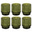 Set of 6 Ribbed Glass Votive Candle Holders - Aesthetic Decor & Candle Holders for Table Centerpiece-Set of 6-Koyal Wholesale-Olive Green-