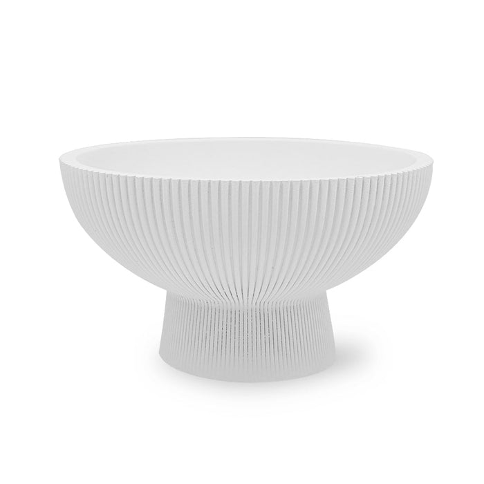 Set of 6 Ribbed Pedestal Decorative Bowls-Set of 6-Koyal Wholesale-Desert Tan-