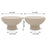 Set of 6 Ribbed Pedestal Decorative Bowls-Set of 6-Koyal Wholesale-Desert Tan-