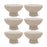Set of 6 Ribbed Pedestal Decorative Bowls-Set of 6-Koyal Wholesale-Desert Tan-