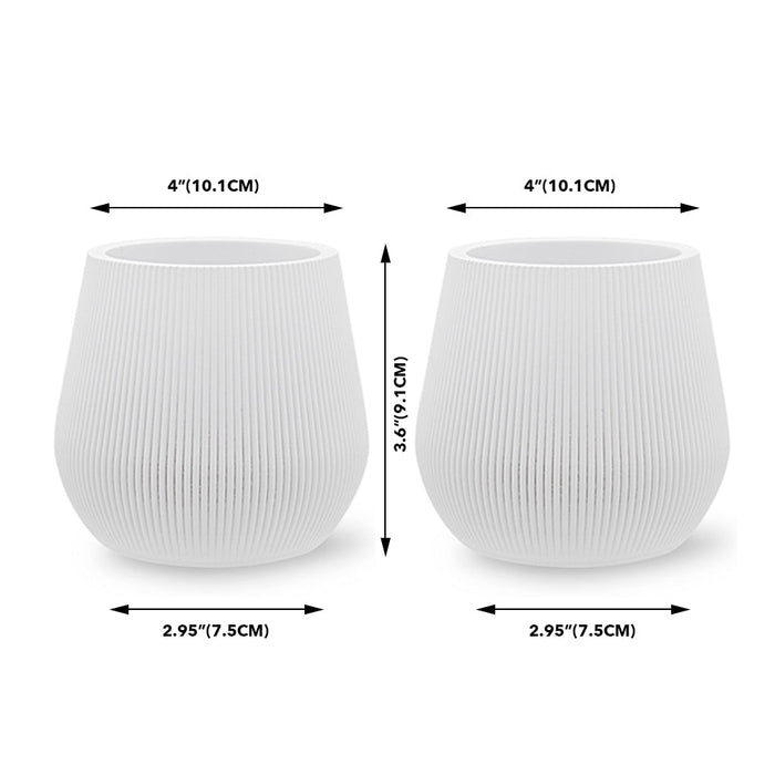 Set of 6 Ribbed Short Fluted Boho Vases-Set of 6-Koyal Wholesale-Desert Tan-
