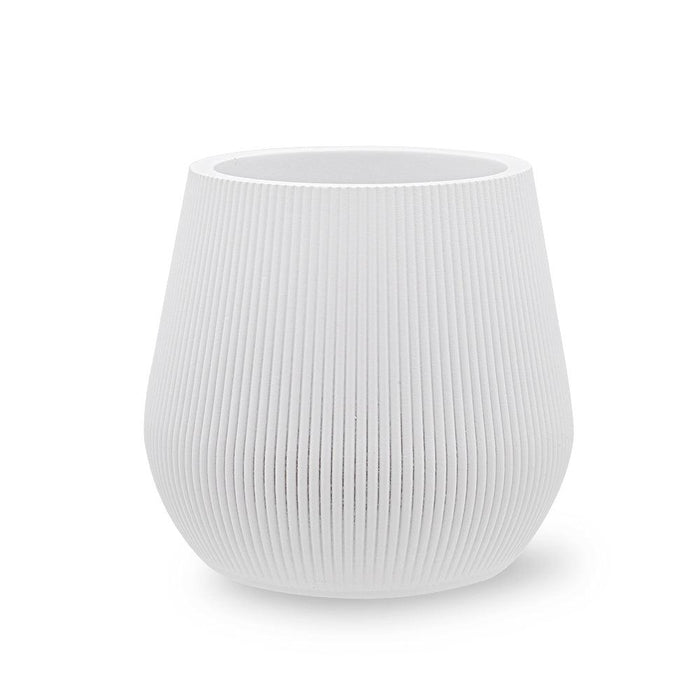 Set of 6 Ribbed Short Fluted Boho Vases-Set of 6-Koyal Wholesale-Desert Tan-