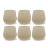 Set of 6 Ribbed Short Fluted Boho Vases-Set of 6-Koyal Wholesale-Desert Tan-