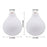 Set of 6 Round Bud Vase Set-Set of 6-Koyal Wholesale-White-