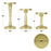 Set of 6 Vintage Antique Metal Pillar Candle Holders-Set of 6-Koyal Wholesale-Champagne Gold-