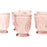 Set of 6 Vintage Glass Candle Holder Bulk Pack-Koyal Wholesale-Blush Pink-Set of 6-