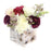 Set of 6 White Square Wood Vases-Set of 6-Koyal Wholesale-4" x 4"-