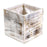 Set of 6 White Square Wood Vases-Set of 6-Koyal Wholesale-4" x 4"-