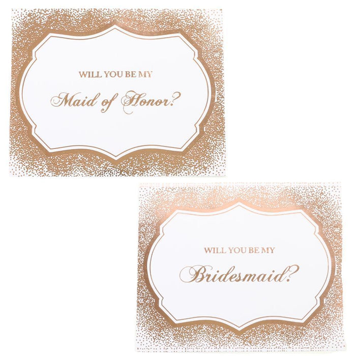 Set of 8 Bridesmaid Proposal Labels-Set of 8-Andaz Press-Gold-